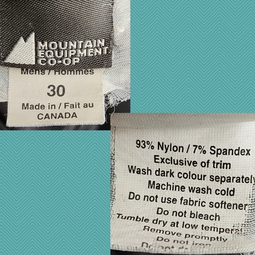 MEC Black Mid Rise Cargo Style Hiking Shorts - Picture 3 of 3